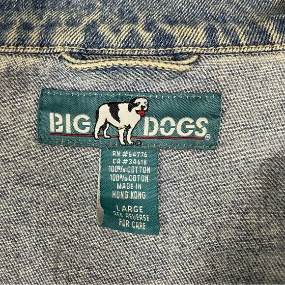 Big Dogs 2000 jean jacket size Large denim - Picture 10 of 11